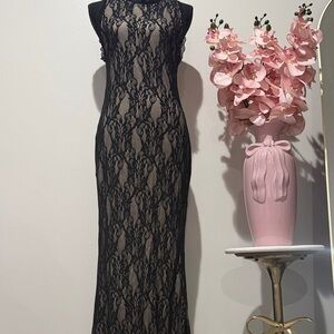 Elegant Black Lace Gown